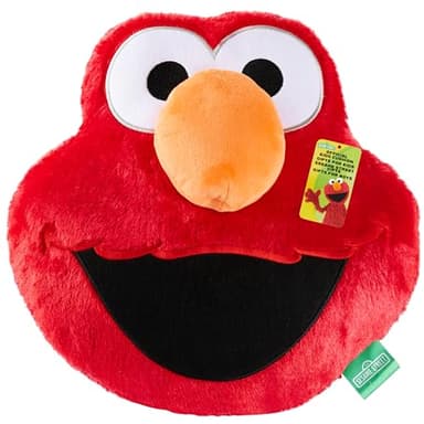 Sesame Street Elmo Plush Cushion Pillow, Soft Plush Throw Pillow Cushion Bedroom Decor Cuddle Plushies, Gifts for Girls, Teens, Women (Red, L12.4 x W12.2)