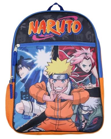 Bioworld Naruto Shippuden Group Fight Pose Sasuke Sakura Uzumaki School Travel Backpack
