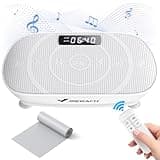 MERACH Vibration Plate Exercise Machine, Whole Body Workout Equipment for Women, Bluetooth and Silicone Pedal, Vibration Plate for Lymphatic Drainage, Vibrate Fitness Platform for Weight Loss