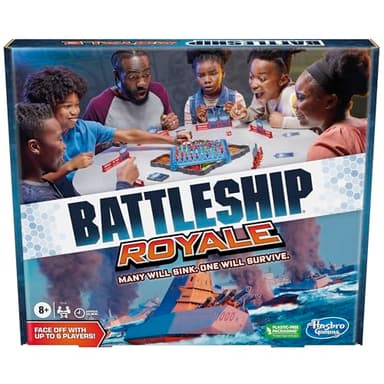 Hasbro Gaming Battleship Royale Party Game for 2 to 6 Players, Battleship Board Game for Groups, Family Games for Ages 8 and Up, (Amazon Exclusive)