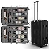 VALUN POLYCARBONATE WINE SUITCASE FOR AIRPLANES 12 BOTTLES | TSA APPROVED | Wine Luggage for Airplane Travel with TSA Lock, Removable Inserts, and 360° Spinner Wheels