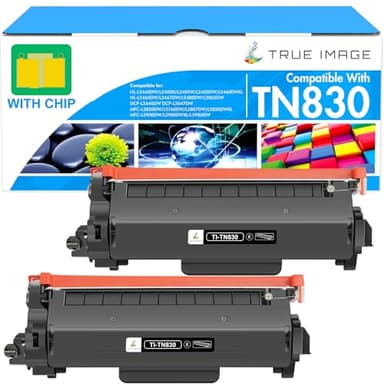 TN830 Toner for Brother Printer HL-L2460DW MFC-L2820DW DCP-L2640DW Replacement for Brother TN830XL TN-830 TN830 XL/V/R TN 830 XL Toner Cartridge with HL-L2405W HL-L2420DW Printer High Yield (2 Black)