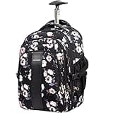 KROSER Laptop Rolling Backpack 17 inch Premium Wheeled Computer Backpack for Women with RFID Pockets Check Point Friendly Water-Repellent Overnight Roller Case for Travel