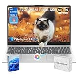 HP 2025 15.6" Touchscreen Laptop - w/Office Lifetime & Win 11 Pro&External DVD Drive, Intel i3 1315U(Up to 4.5GHz), Wi-Fi 6, Copilot AI, HD Touch Display, Long Battery Life, 32GB RAM, 1TB SSD