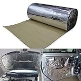 LINGDA 21.53 SqFT 10mm Heat Shield Thermal Sound Insulation Proofing Deadener Mat Car Noise Control Acoustic Dampening Moistureproof Waterproof (40"X80")