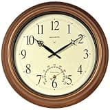 AcuRite 50314 18-Inch Metal Indoor/Outdoor Atomic Clock and Thermometer