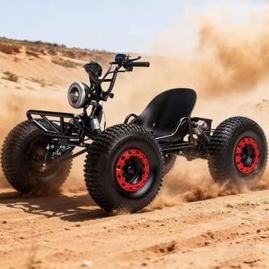 VitaCu 1500W Electric Go Kart for Adults and Teens, 40 KM/H Top Speed, 20 KM Range, Fast Charging, 330 LBS Max Load, All-Terrain Off-Road Go Kart with Hydraulic Brakes (Black)