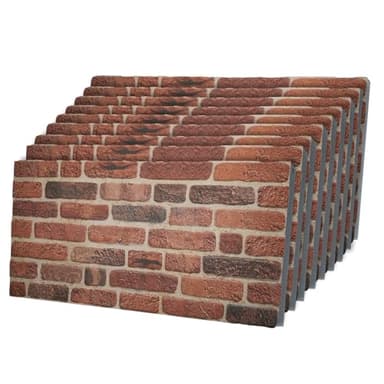 3D Faux Brick Wall Panels – Lightweight Styrofoam Cladding for Interior & Exterior Use | DIY Decorative Panels | 9 Pack (40"x20") | Ideal for Living Room, Kitchen, Outdoor Walls Babylon