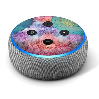 Colorful Mandala - Vinyl Decal Skin Compatible with Amazon Echo Dot 3rd Generation Alexa - Decorations for Your Smart Home Speakers, Great Accessories Gift for mom, dad, Birthday, Kids