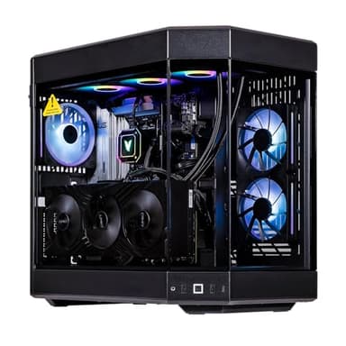 Velztorm Black Praetix 3D Custom Built Y60 Gaming Desktop PC (GeForce RTX 5080 16GB (>4090), Liquid Cooled AMD Ryzen 7 9800X3D, 32GB DDR5, 2TB PCIe SSD, 1000W PSU, WiFi 7, Win11Pro)