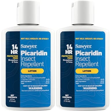 Sawyer Products SP5642 20% Picaridin Insect Repellent, Lotion, 4-Ounce, Twin Pack,White