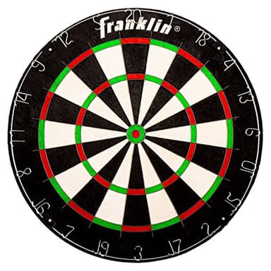 Franklin Sports Professional Grade A Staple Free Dartboard - Regulation Size Dartboard - 18" Inch Bristle Dartboard - Self Healing