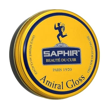 Saphir Amiral Gloss – Leather Shoe Care Polish Wax for High Gloss Mirror Shine for Dress Shoes - 50 ml - Black