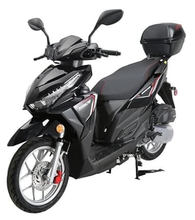 HHH Upgraded 150cc Scooter Spark150 Fully Automatic Street Scooter with Gy6 Engine 150cc Motorcycle Moped Gas Street Bike for Adult and Youth (Black)