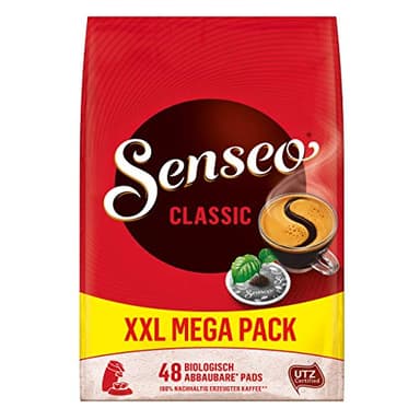Senseo Classic Coffee Pods – 48 Count (1 Pack) – Medium Roast with Smooth, Balanced Flavor & Rich Crema – Compatible with Senseo and PeleCom Coffee Machines