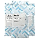 Amazon Brand - Solimo Epsom Salt Soak, Magnesium Sulfate USP, Unscented, 8 pound (Pack of 3)