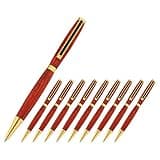 Legacy Woodturning, Slimline Pen Kit - Gold with Black Striped Clip, 10 Pack