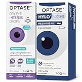 Optase Dry Eye Intense Drops & HYLO Night Ointment Bundle - Day & Night Dry Eye Relief - Drops & Ointment for Long Lasting Hydration - Preservative Free - Doctor Recommended