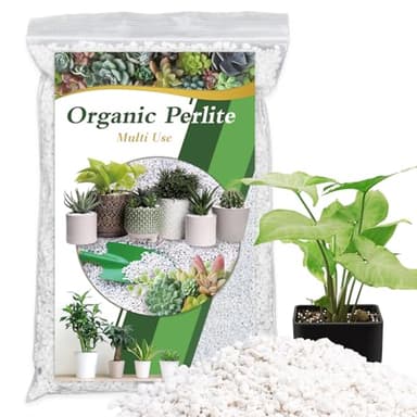 HAINANSTRY Organic Perlite for Plants, Enhances Soil Drainage and Aeration, Perfect Perlite for Plants Indoor & Outdoor, Horticultural Perlite for Gardening, Perfect for Potting Mixes, 2QT