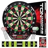 Winmau Ton Machine Electronic Dart Board - Soft Tip Dartboard for Adults, Dart Board Set with 90+ Games & Digital Scoreboard for 8 Players - 2 Sets of Soft Tip Darts, Throwing Line & Plastic Tips