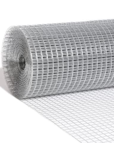 Nueve Deer Hardware Cloth 1/2 inch 36 inch x 50 Foot 19-Gauge, Hot-Dip Galvanized After Welding, Galvanized Wire Mesh Roll Chicken Wire Fence Roll Gopher Wire Mesh Tree Guard Hardware Mesh