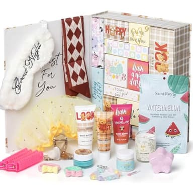 Valentines Day Gifts Beauty advent calendar 2025 for teens girls, 15 Days advent calendar for women countdwon Gift, Spa Gift Baskets Adult Gift, Women Skincare spa gift set for Her teen girl