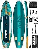 DAMA 11'6"×35"×6" Extra Wide Inflatable Paddle Board, Stand Up Paddle Board for Fishing, Sup Board with 3 Removable Fins, Dual Bungees, Camera Mount, Hand Pump, Floating Paddle, 5L Dry Bag, Leash