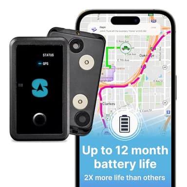 Spy Tec Atlas XL GPS Tracker w/Magnetic Mount | 12-Month Battery for Long-Term Tracking | Hidden Weatherproof GPS Tracker for Vehicles, Cars, Trailers, RV, Boats, Asset Tracking | Subscription Needed