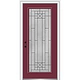 National Door Company, Exterior Single Door, Fiberglass Smooth, 36" x 80", Full Lite, Courtyard Collection, Right-Hand Inswing