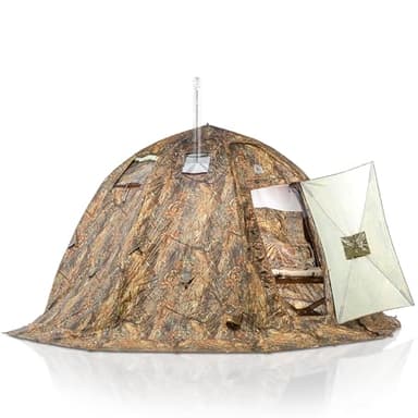 Rbm Outdoors Hot Tent with Stove Jack, Easy Setup 4 Season Winter Tents for Camping, Cold Weather Wall Double Layer Wind & Waterproof Shelter UP2