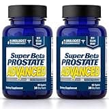 SUPER BETA PROSTATE Advanced – Prostate Support Supplement for Men's Health, Promote Sleep, Support Bladder Emptying, Beta Sitosterol (120 Caplets, 2- Pack)