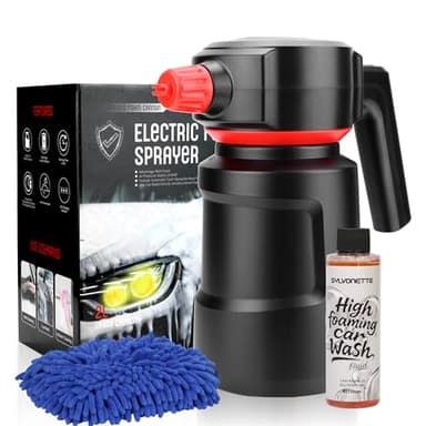 Sylvonette Electric Foam Sprayer - 2L Cordless Battery Powered Pump Sprayer with Smart Protection,Foam Cannon with 150ML Car Wash Soap for Detailing Cleaning