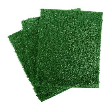 Artificial Grass Puppy Pee Pad for Dogs and Small Pets - Set of Three 30x20 Inch, Reusable 3-Layer Turf Pads for Dogs - Indoor and Outdoor Fake Grass Potty Pet Supplies by PETMAKER