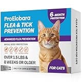 Flea and Tick Prevention for Cats & Kittens: Waterproof Topical Cat Flea and Tick Treatment – Fast-Acting & Long-Lasting At Home Flea Control for Cats Over 1.5 lbs and 8 Weeks or Older – 6-Dose Supply