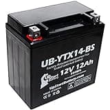 YTX14-BS Battery - Motorcycle Battery, ATV Battery 12V 12AH, UTV, 4 Wheeler, Snowmobile, Powersports Batteries - Compatible with Honda Rancher 350, Buell Blast, Yamaha - Sealed Lead Acid 12 Volt AGM