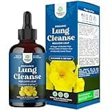 USDA Organic Mullein Drops for Lungs - Herbal Lung Detox & Cleanse with Marshmallow Root Extract & Plantain Leaf for Respiratory Lung Health - Mullein Leaf Tincture Drops for Breathing Support - 120ml