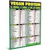 Vegan Protein Cheat Sheet Magnet - Plant-Based Diet Muscle Building Guide - Magnetic High Protein Veggie Food Chart, A Healthy Nutrition Recipes Reference Tool for Vegetarian and Vegan Diets 2025