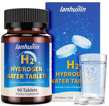 Hydrogen Tablets with 150mg Magnesium – 10 PPM H2 Molecular Hydrogen Tablets for Drinking Water, Supports Healthy Aging, Cellular Energy, Recovery & Brain Health – GMO-Free & Gluten-Free, 90 Tablets