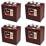 Trojan T605 6 Volt, 210 AH Deep Cycle Battery - 4 Pack