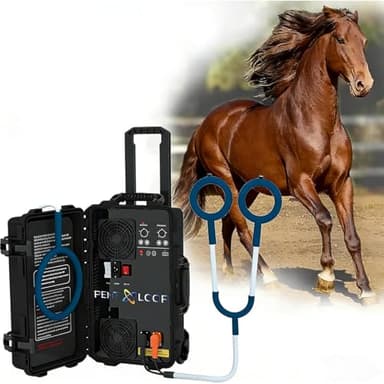 PEMF Therapy Device for Horses - Magnetic Pulse Machine w/X-Wing, Single & Butterfly Loop Attachments - Lameness Relief, Colic Care & Pain Recovery