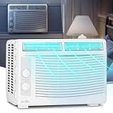 mollie 5,000 BTU Window Air Conditioner with Mechanical Controls and easy-to-Clean Washable Filter, Cool up to 150 Sq. Ft. For Bedrooms Guest Rooms