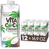 Vita Coco Organic Coconut Water, Pressed, More "Coconutty" Flavor, Natural Electrolytes, Vital Nutrients, 16.9 Fl Oz (Pack of 12)
