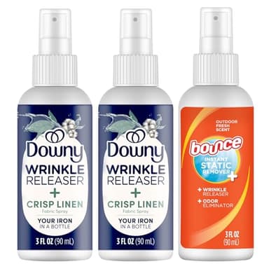 Downy Wrinkle Release Spray Bundle w/Bonus 3oz Bounce Spray Sample - 3 Pack