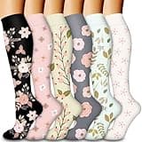 Laite Hebe Compression Socks for Women & Men Circulation(6 pairs)-Graduated Supports Socks for Running, Athletic Sports