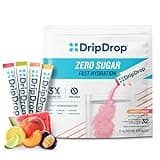 DripDrop Hydration - Zero Sugar Classic Variety Pack - Electrolyte Drink Mix Powder Packets - Lemon Lime, Watermelon, Peach, Passion Fruit | Non-GMO, Gluten Free, Vegan | 32 Sticks