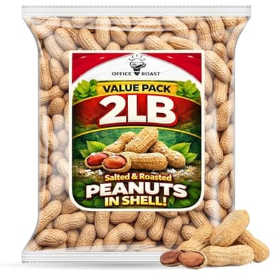 Peanuts In Shell | 2 LB Bulk Value Pack | Roasted & Salted - Healthy natural snack, Perfect for office, share and TO-GO - Crunchy Whole Peanuts, Classic Snack