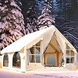 KNUO Inflatable Camping Tent, Flagship Waterproof Glamping Tent 5 MINS Instant Setup Blow Up Tents, Bathtub-Style PVC Base Air Tents for 4/5/6 People