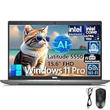 Dell Latitude 5550 15 Business AI Laptop, 15.6" FHD Computer, Intel Ultra 7 155U (Beat i7-1355U), 64GB DDR5 RAM, 2TB PCIe SSD, WiFi 6, Backlit Keyboard, Fingerprint Reader, Windows 11 Pro