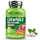 NATURELO Chewable Vitamin for Kids – Multivitamin with Whole Food Organic Fruit Blend - 60 Tablets for Children