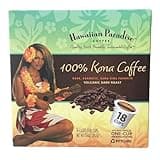 Hawaiian Paradise Coffee 100% Kona Coffee Single Serve Cups- 18 Count- Volcanic Dark Roast, Made in Hawaii - Compatible with Keurig